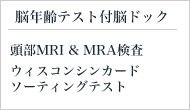 脳年齢テスト付脳ドックメニュー