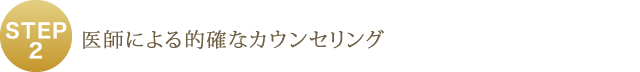 STEP2 - 医師による的確なカウンセリング